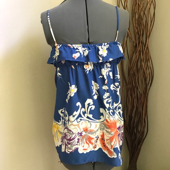 💵5 FOR $25💵 Rumors Blue Floral Spaghetti Strap - Picture 2 of 3